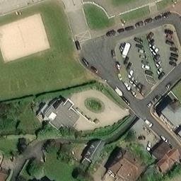 Sand Volleyball Court — aerial view