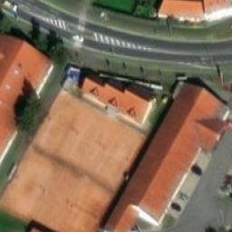 Sand Volleyball Court — aerial view