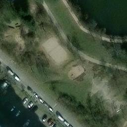 Sand Volleyball Court, Darmstadt — aerial view