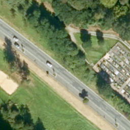 Sand Volleyball Court, Heimbuchenthal — aerial view