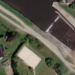 Sand Volleyball Court — aerial view