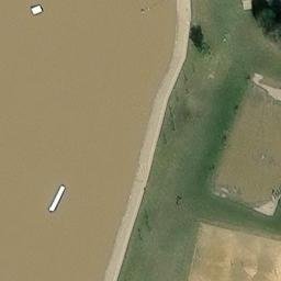 Sand Volleyball Court — aerial view