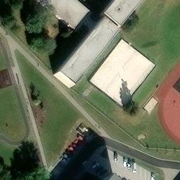 Sand Volleyball Court — aerial view