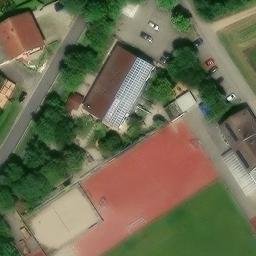 Sand Volleyball Court, Zornheim — aerial view