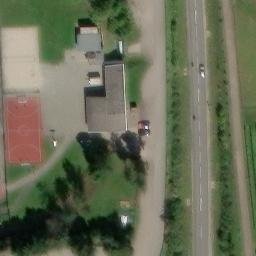 Sand Volleyball Court in Piesport, Rheinland-Pfalz — aerial view