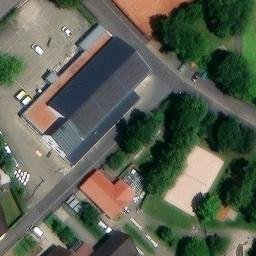 Sand Volleyball Court, Güntersleben — aerial view