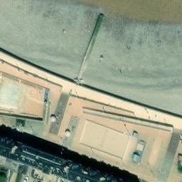 Sand Volleyball Court — aerial view