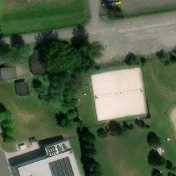 Sand Volleyball Court — aerial view