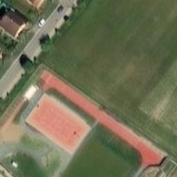 Volleyball Court near Čerčany — aerial view