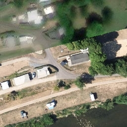 Sand Volleyball Court — aerial view