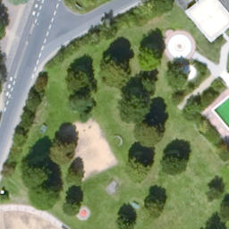 Sand Volleyball Court, Marktheidenfeld — aerial view