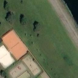 Sand Volleyball Court — aerial view