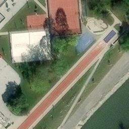 Volleyball Court near Ostrava — aerial view