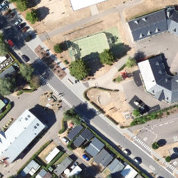 Sand Volleyball Court — aerial view