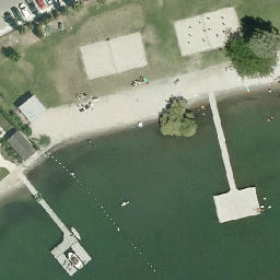 West Kelowna Beach Volleyball Court #2 — aerial view