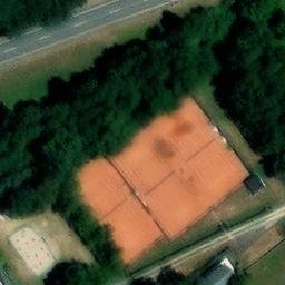 Sand Volleyball Court, Morbach — aerial view