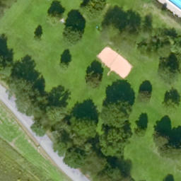 Sand Volleyball Court, Triefenstein — aerial view