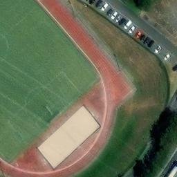 Sand Volleyball Court, Morbach — aerial view