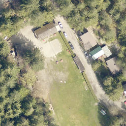 Cheakamus Beach Volleyball Court — aerial view