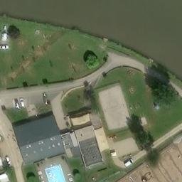 Sand Volleyball Court — aerial view