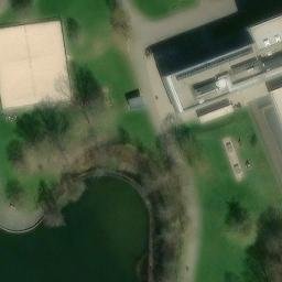 Sand Volleyball Court — aerial view