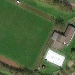 Sand Volleyball Court in Monzingen, Rheinland-Pfalz — aerial view