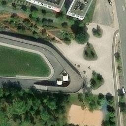 Sand Volleyball Court, Würzburg — aerial view