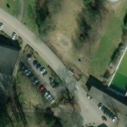 Sand Volleyball Court, Bad König — aerial view