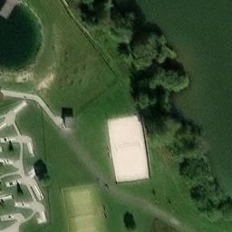 Sand Volleyball Court — aerial view