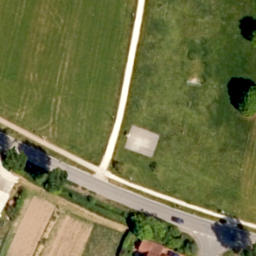 Sand Volleyball Court in Höchstadt an der Aisch, Bayern — aerial view