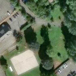 Courtenay Beach Volleyball Court — aerial view