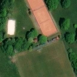 Sand Volleyball Court in Kunreuth, Bayern — aerial view