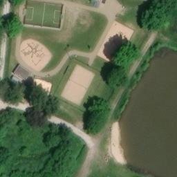 Sand Volleyball Court, Röttenbach — aerial view