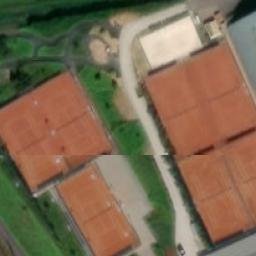 Sand Volleyball Court — aerial view