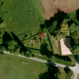 Sand Volleyball Court in Seinsheim, Bayern — aerial view