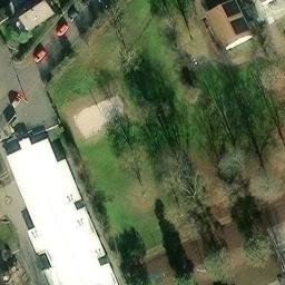 Sand Volleyball Court in Mörstadt, Rheinland-Pfalz — aerial view