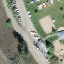 Summerland Beach Volleyball Court — aerial view