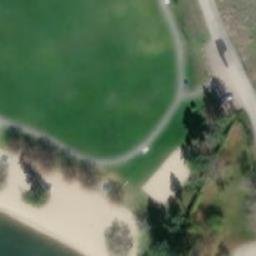 Naramata Beach Volleyball Court — aerial view