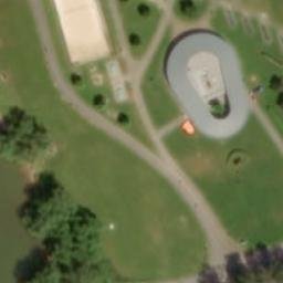 pískové hřiště — aerial view