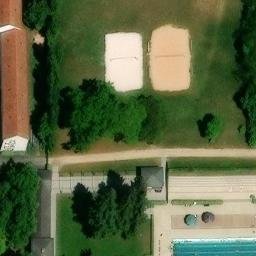Sand Volleyball Court, Erlangen — aerial view
