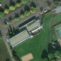 Sand Volleyball Court, Lauda-Königshofen — aerial view