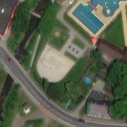 Sand Volleyball Court — aerial view