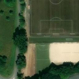 Sand Volleyball Court, Weinheim — aerial view