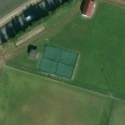 Sand Volleyball Court in Veitsbronn, Bayern — aerial view