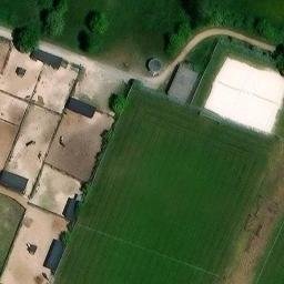 Sand Volleyball Court in Nuremberg, Bayern — aerial view