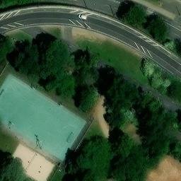 Sand Volleyball Court, Mannheim — aerial view
