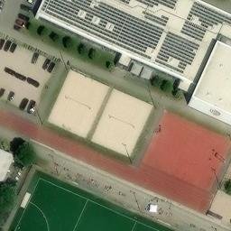 Sand Volleyball Court, Mannheim — aerial view