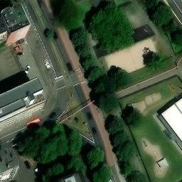 Sand Volleyball Court, Ludwigshafen am Rhein — aerial view