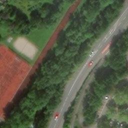 Sand Volleyball Court, Eberbach — aerial view