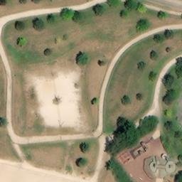 Sand Volleyball Court — aerial view
